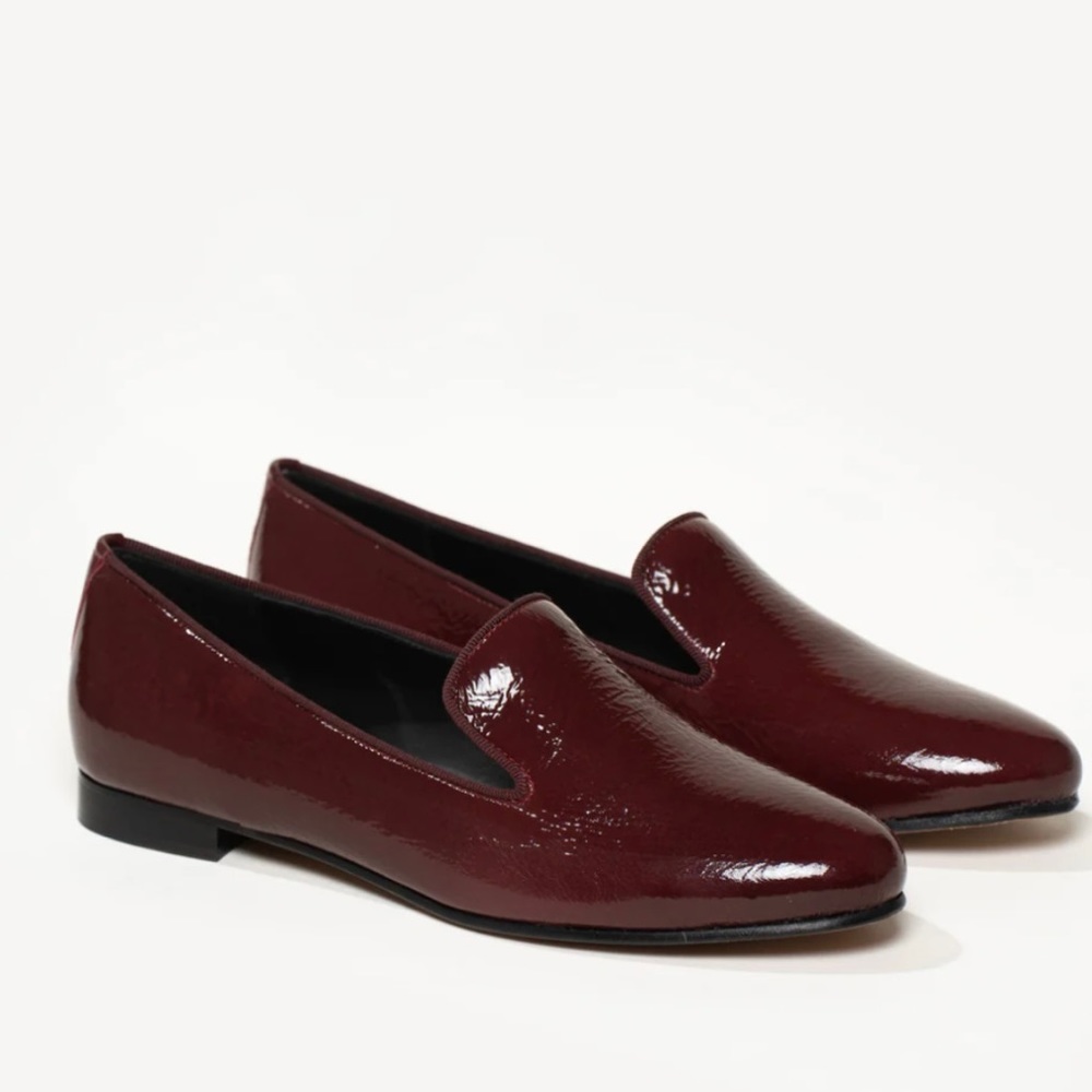 M.Gemi Petalo smoking loafer shiny leather burgundy 40.5 US 9